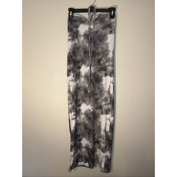 Zara midi halter tie dye bodycon dress medium #678 - Picture 1 of 4